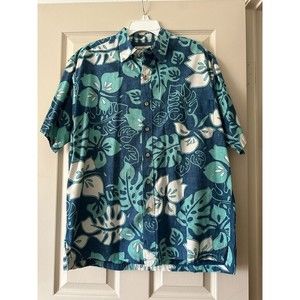 Cooke Street Honolulu Hawaiian Button Up Short Sleeve Shirt Cotton Pocket Men XL